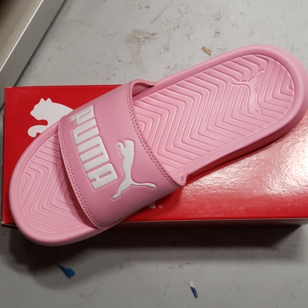 Puma Pink slides